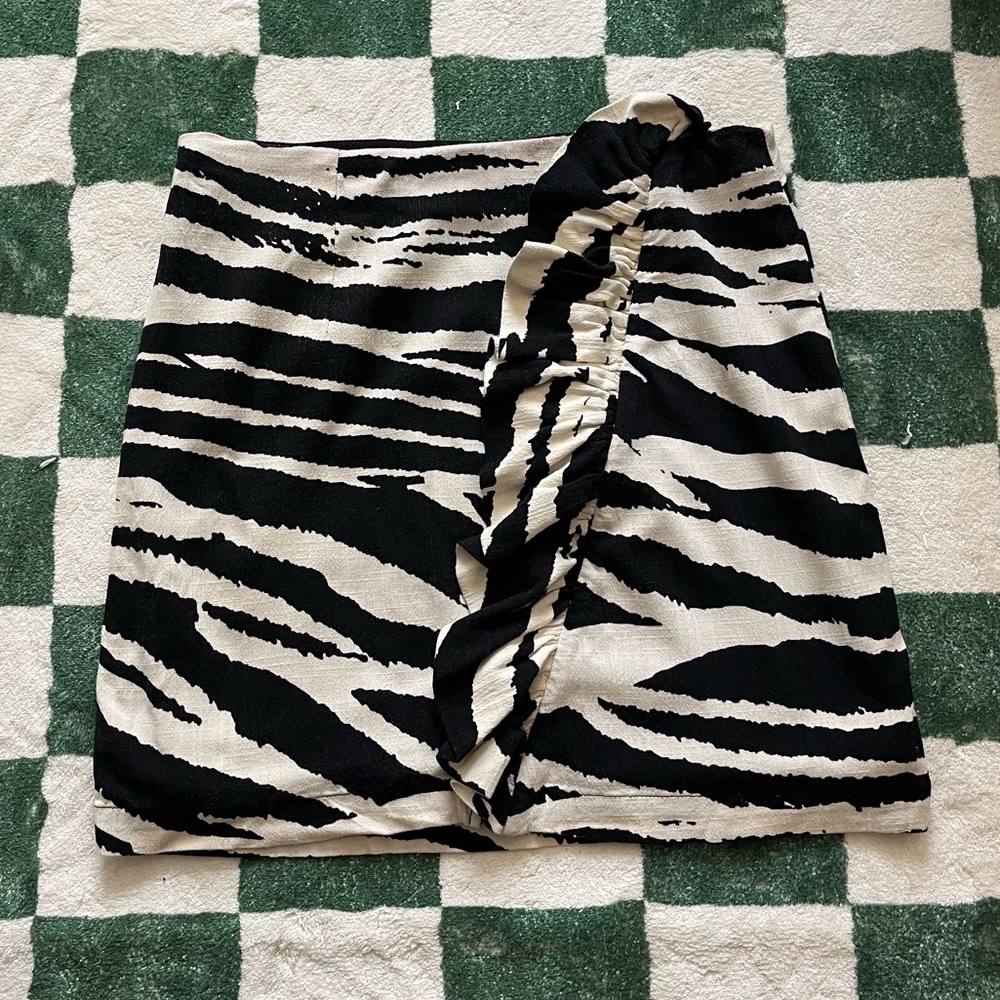 Free People Zebra Mini Skirt